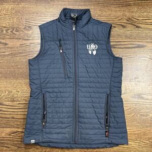 Storm Creek Vest Womens Small Blue Quilted Thermolite Full Zip Pockets UNO